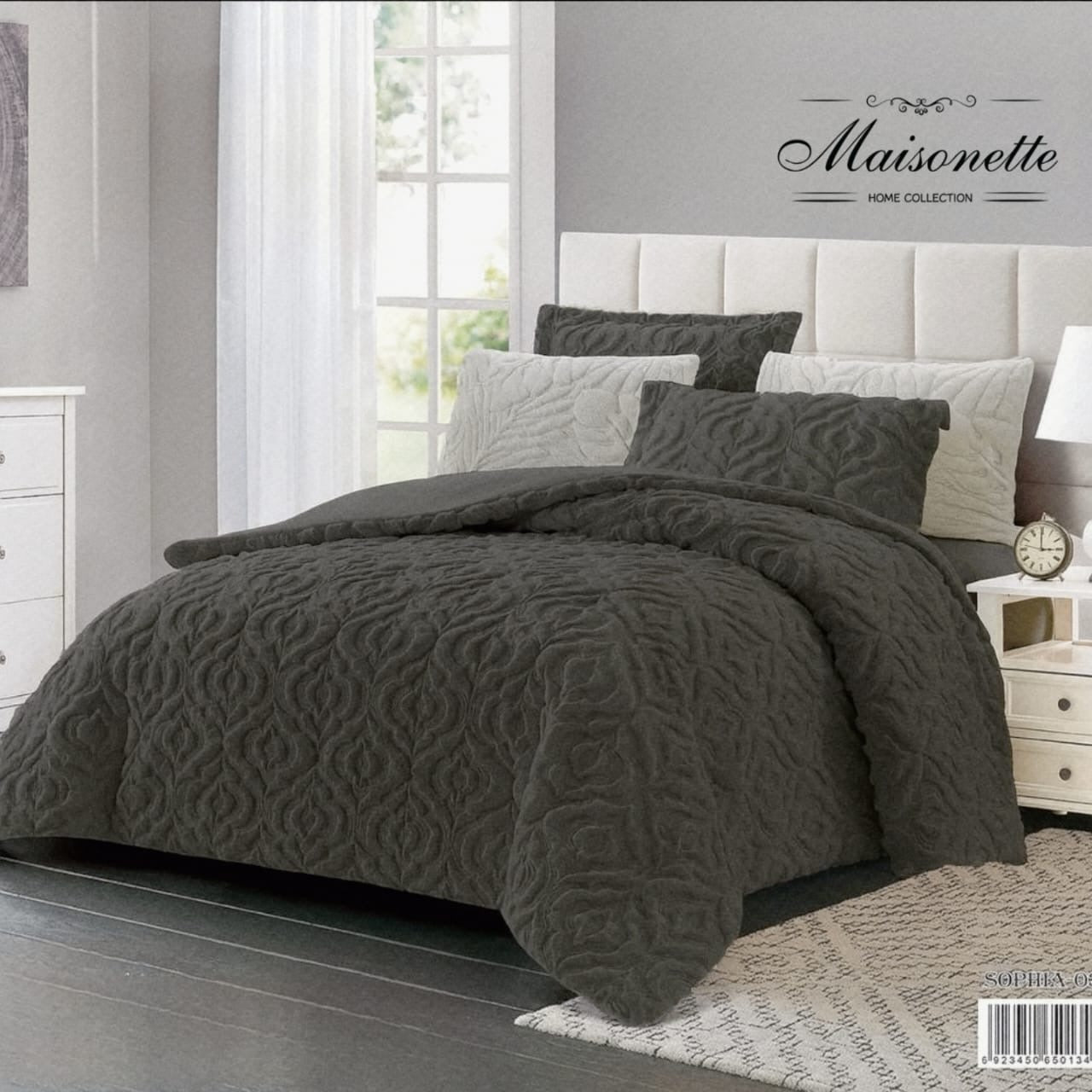 Maisonette Winter Collection – Luxury Fleece-Lined Coverlet Set (Double & King, 4-Piece)