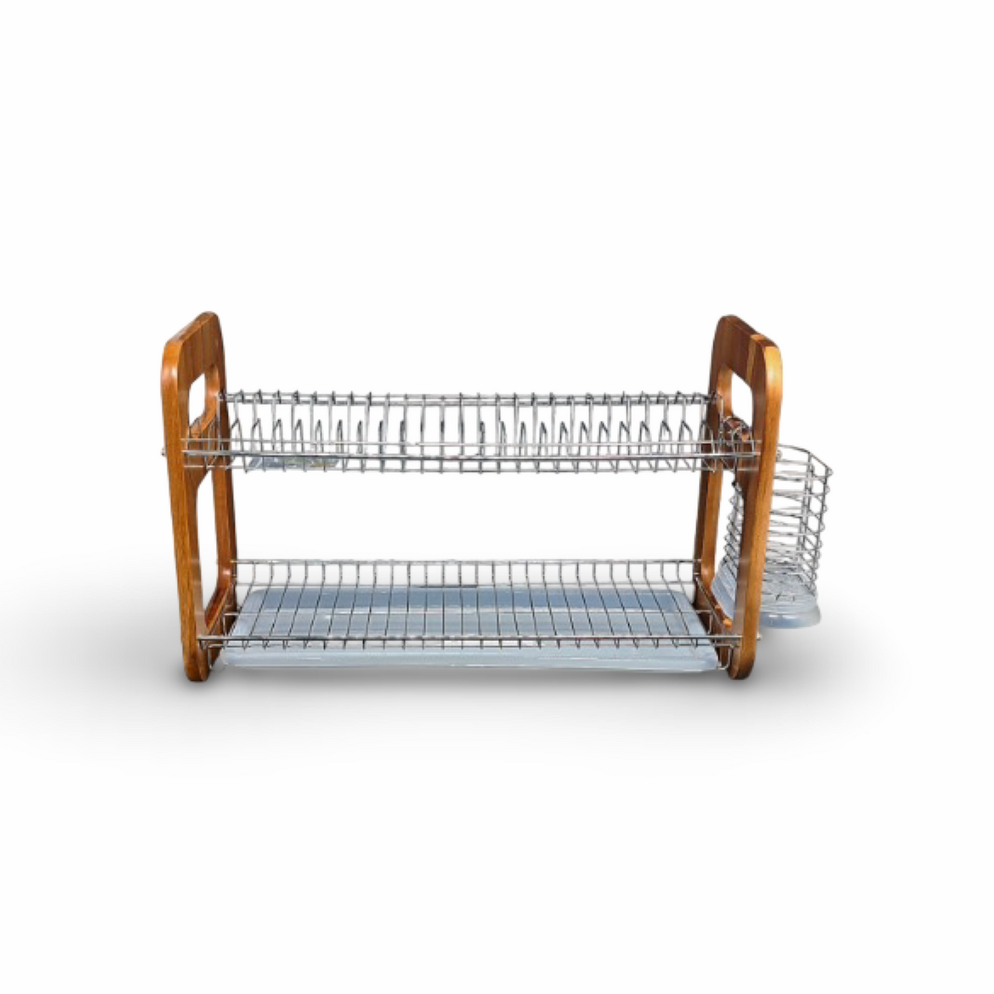 Billi Stainless Dish Steel Rack with Wood Handle