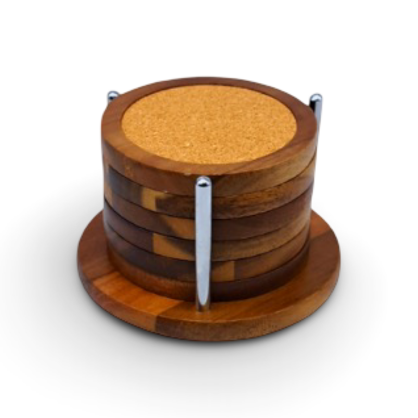 Billi Wooden Round Coaster 6Pcs