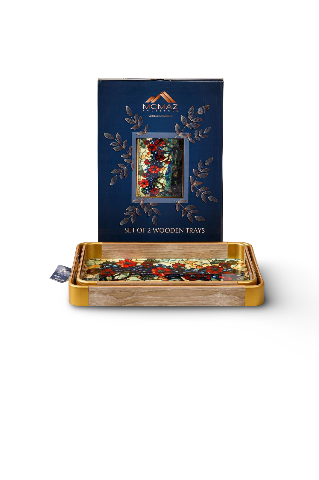 Momaz Wood Serving Tray 2Pcs