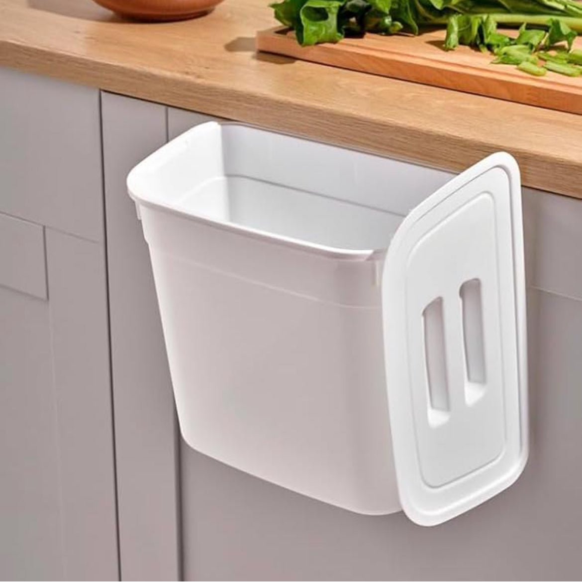 7L Kitchen Hanging Trash Can With Lid