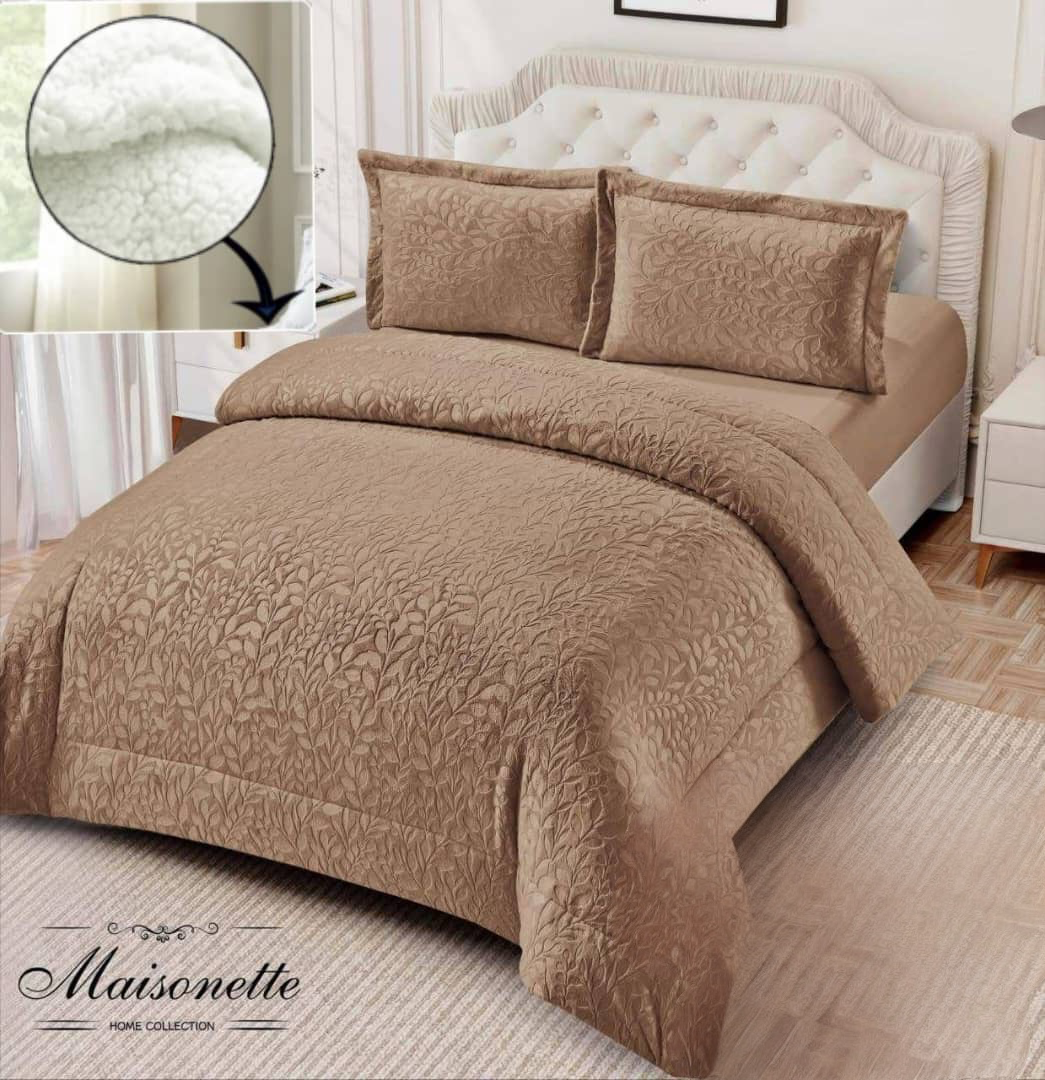 Maisonette Bedding Set – Mohair Fitted Sheet & Inner Fleece Duvet Cover (4-Piece)