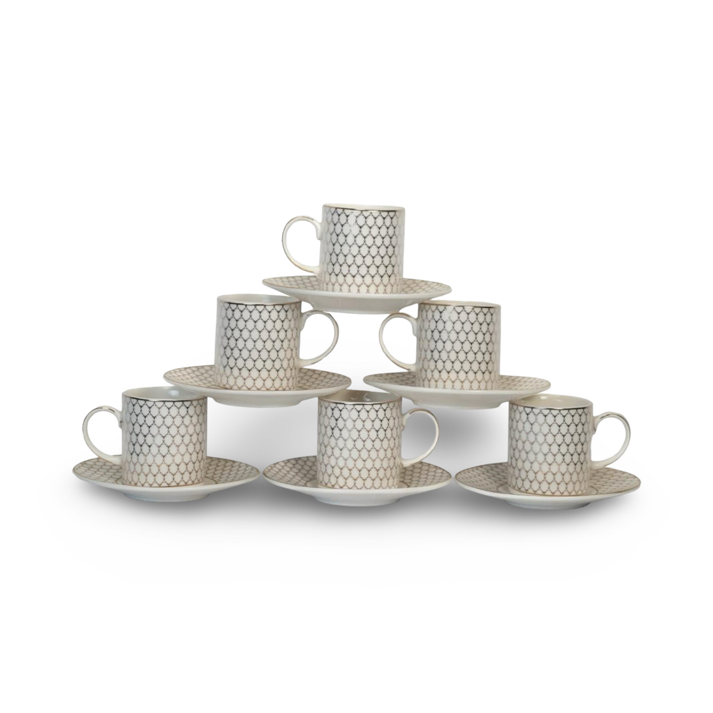 12 Piece Circular Coffee Cup Set