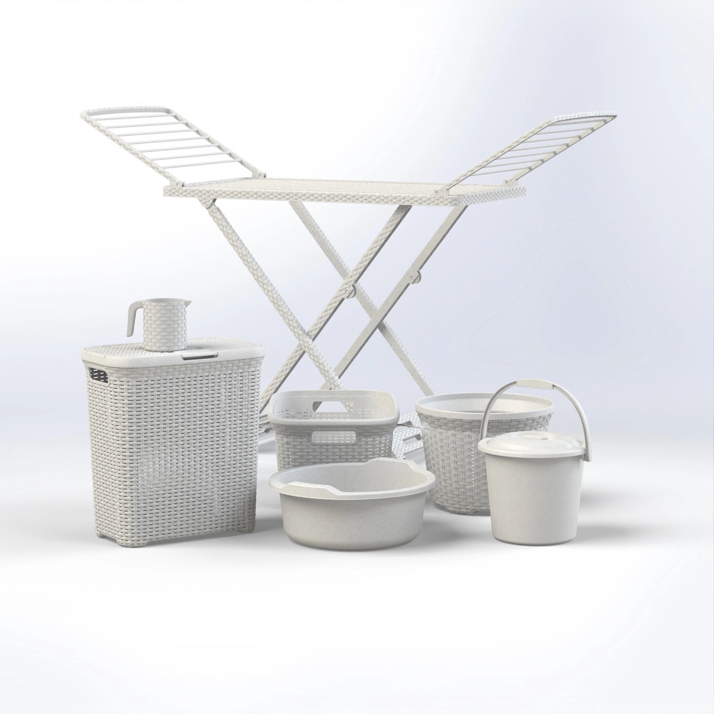 LAUNDRY SET, ELEGANT RATTAN DESIGN