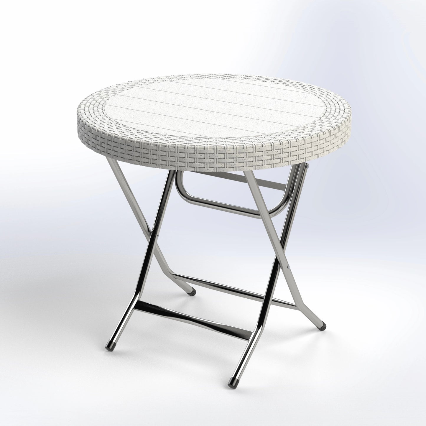 LAURA | ROUND RATTAN FOLDABLE TABLE | 80*75