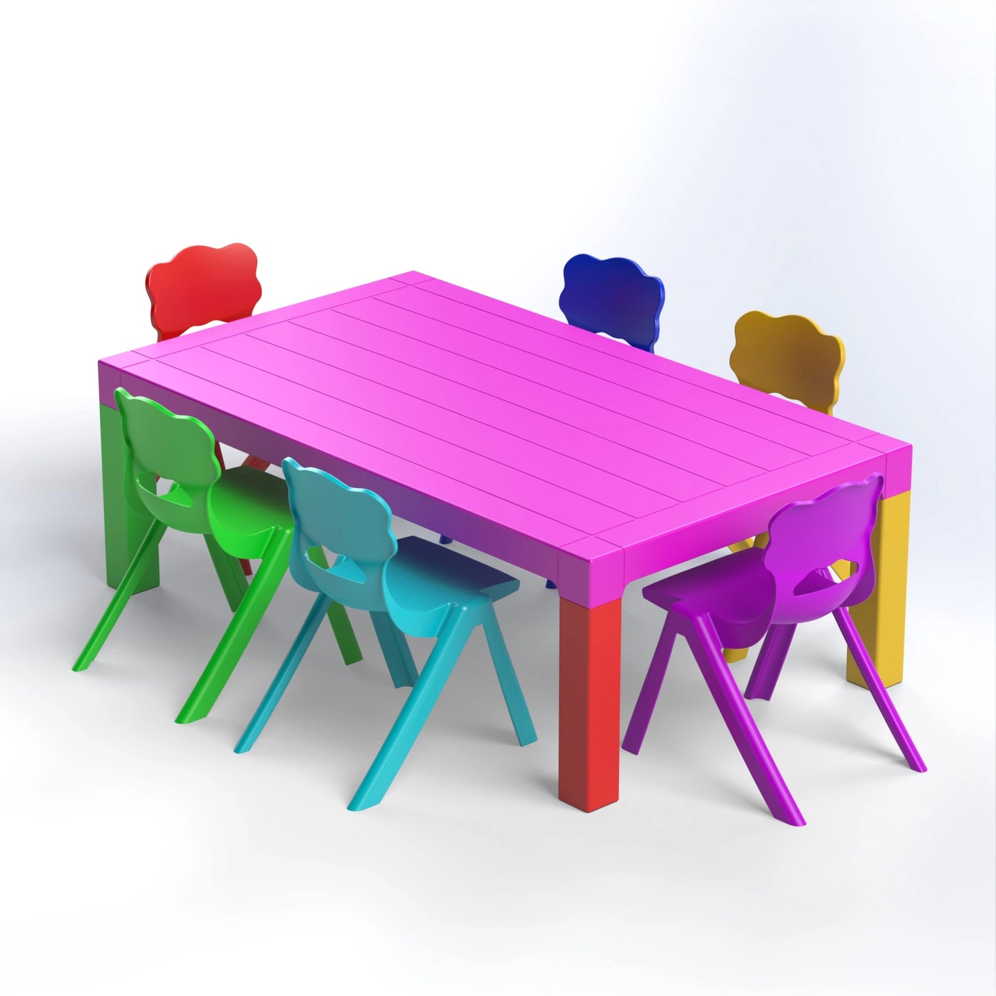 KIDS SET | MILANO TABLE WITH 6 BISBIS CHAIRS