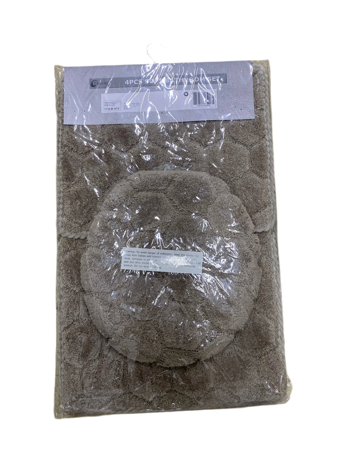 Phoenix,4 Pcs Soft Bathroom Set