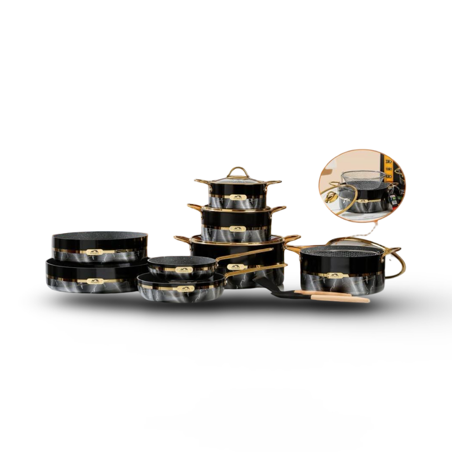 Momaz 15-Piece Cookware Set