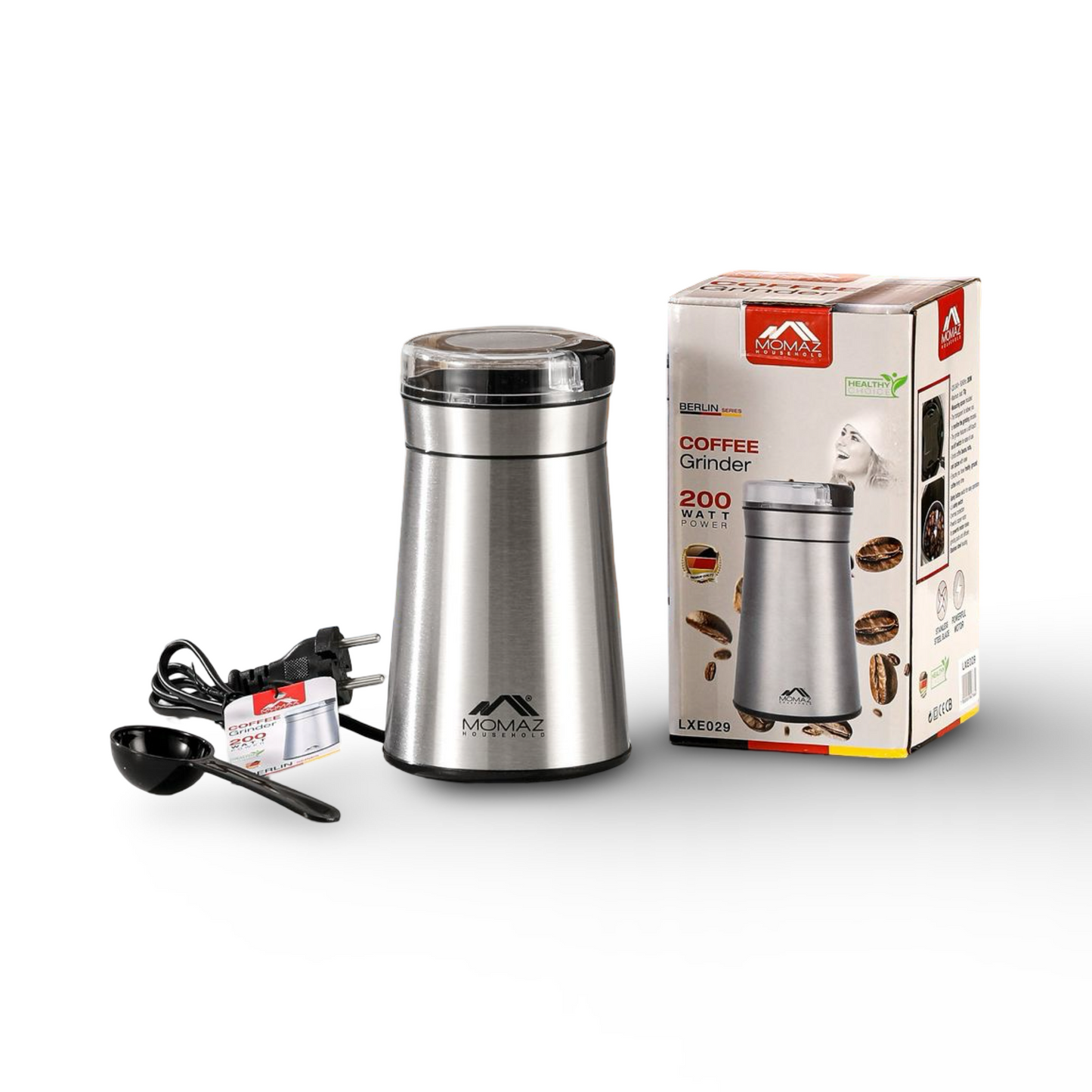 Momaz StainlessCoffee Grinder 200W