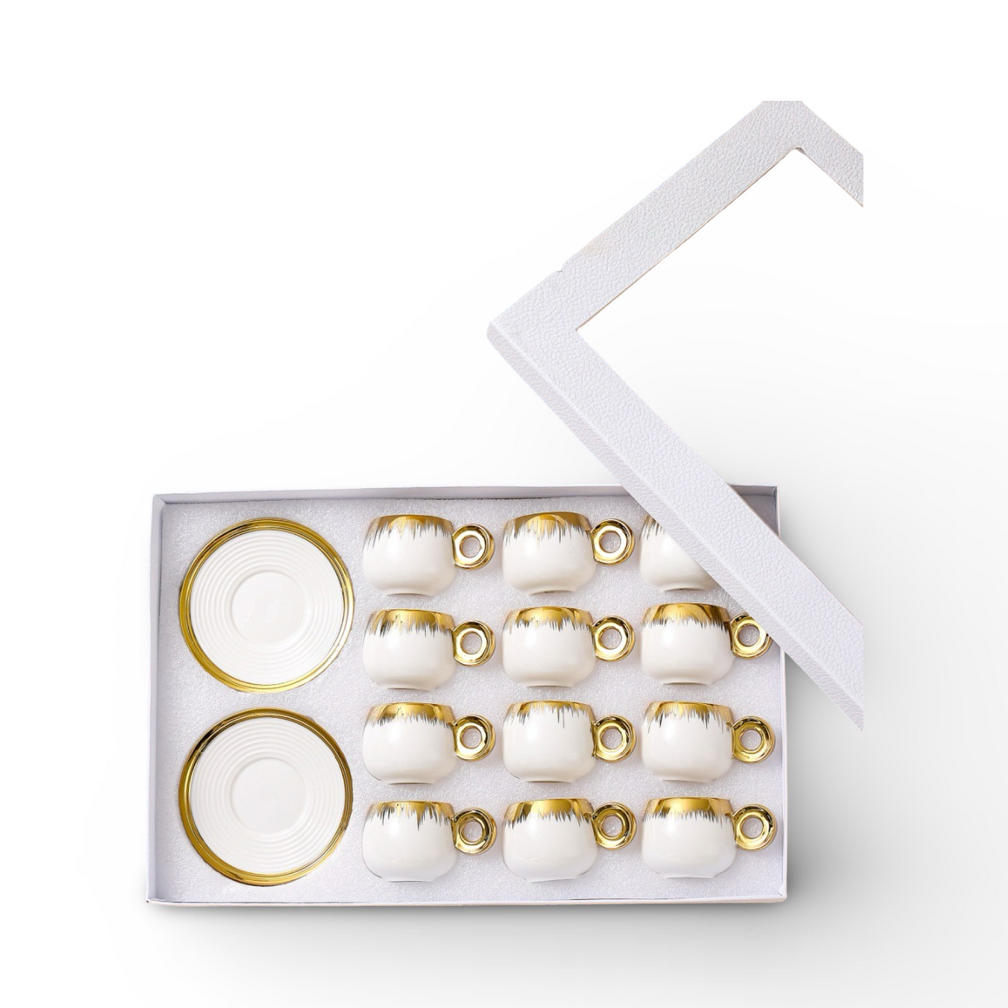 Momaz Coffee Cups with saucer 12Pcs