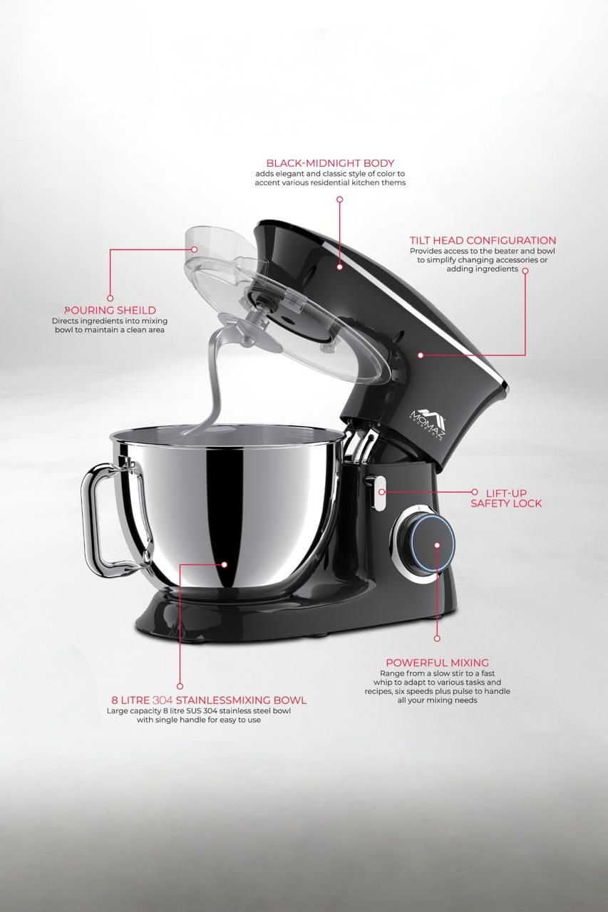 Momaz Mixer Stand 1900W 8L