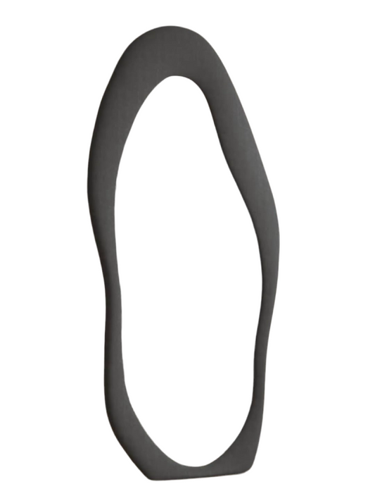 Wavy Velvet-Framed Mirror