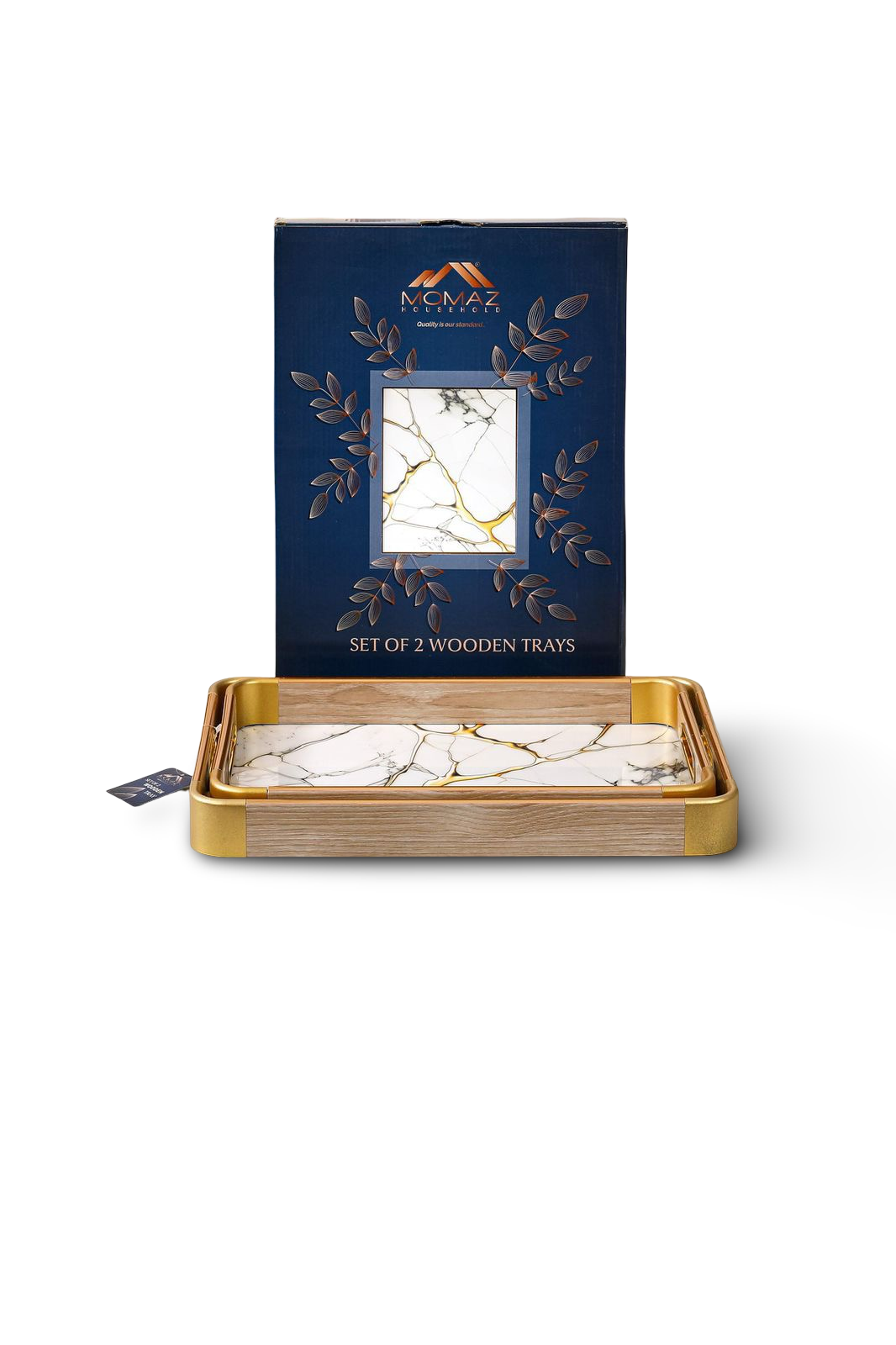 Momaz Wood Serving Tray 2Pcs