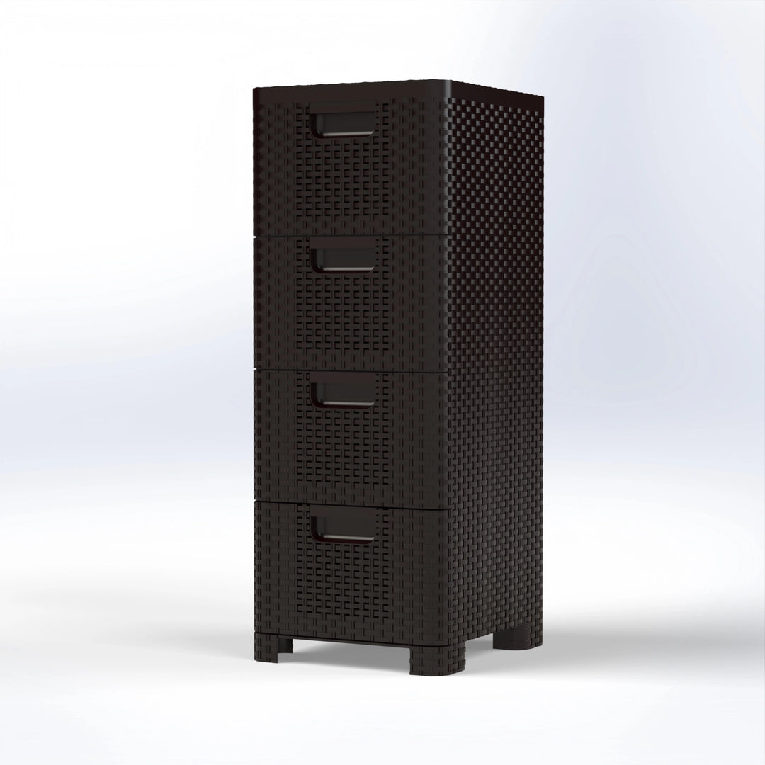 BETA 4 | 4 DRAWER RATTAN STORAGE ORGANIZER