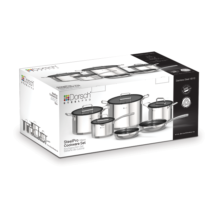 Dorsch Steel PRO Cookware SET - 10 pcs