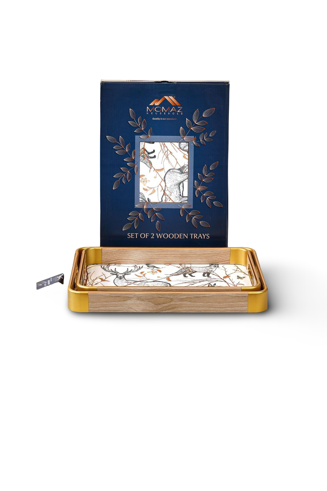 Momaz Wood Serving Tray 2Pcs