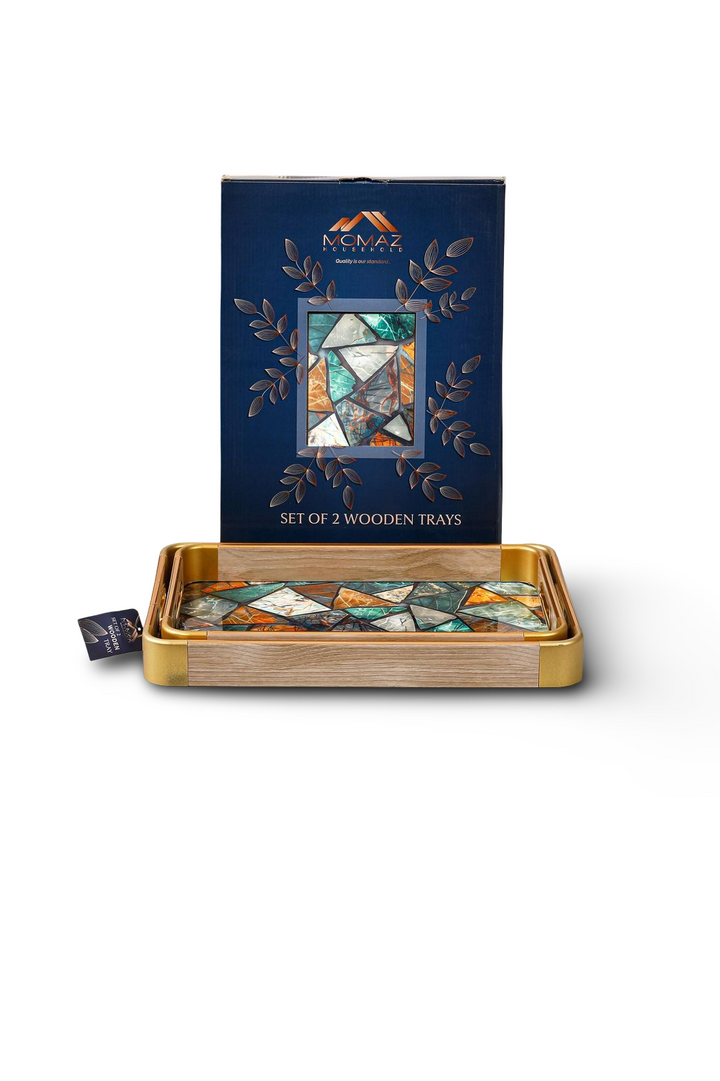 Momaz Wood Serving Tray 2Pcs