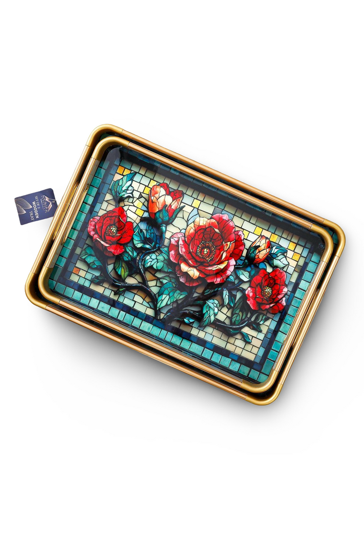 Momaz Wood Serving Tray 2Pcs