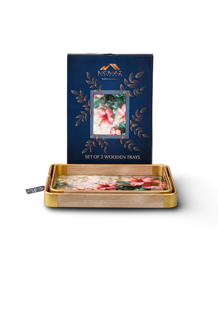 Momaz Wood Serving Tray 2Pcs