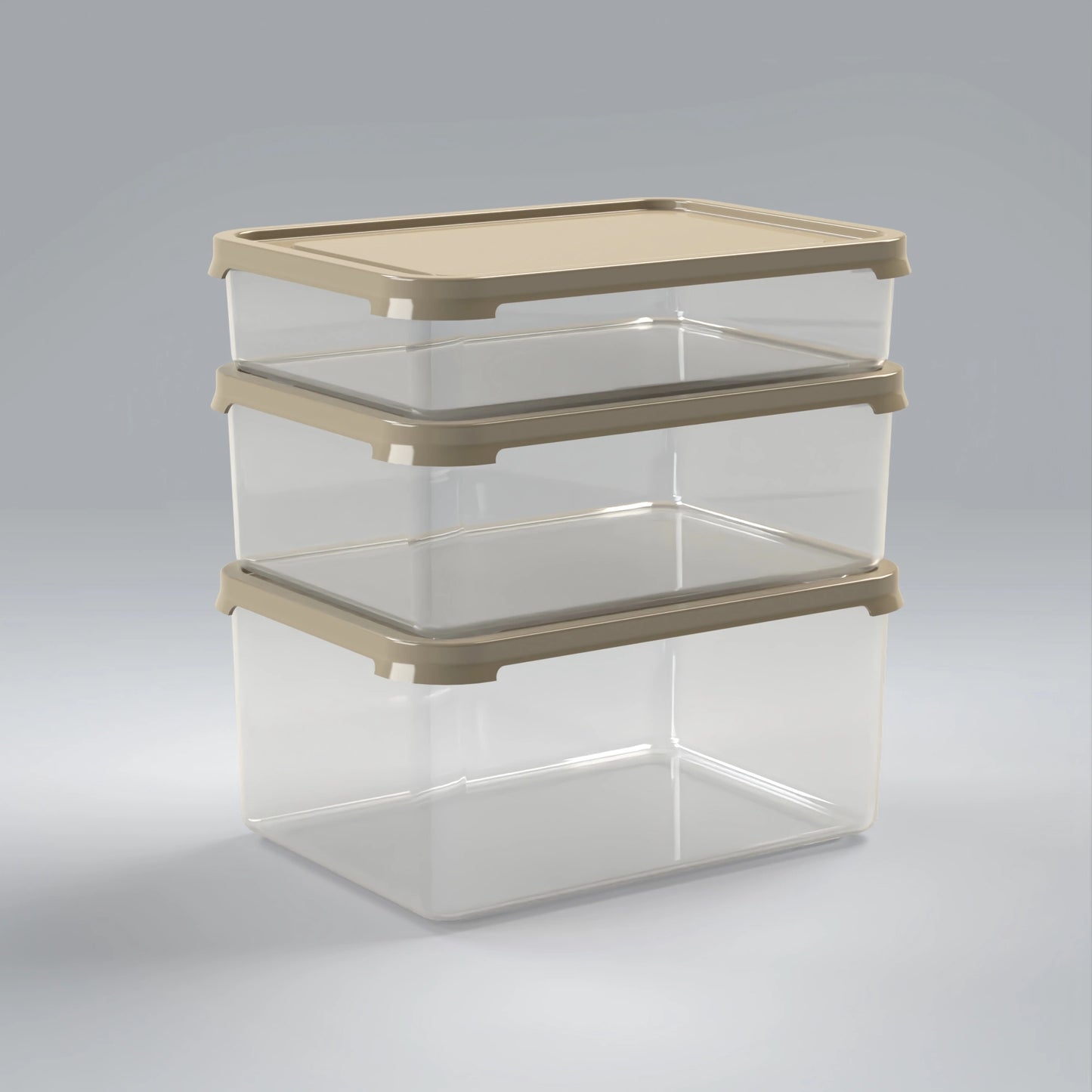 FROSTY TUPPERWARE RECTANGULAR | 3PCS SET