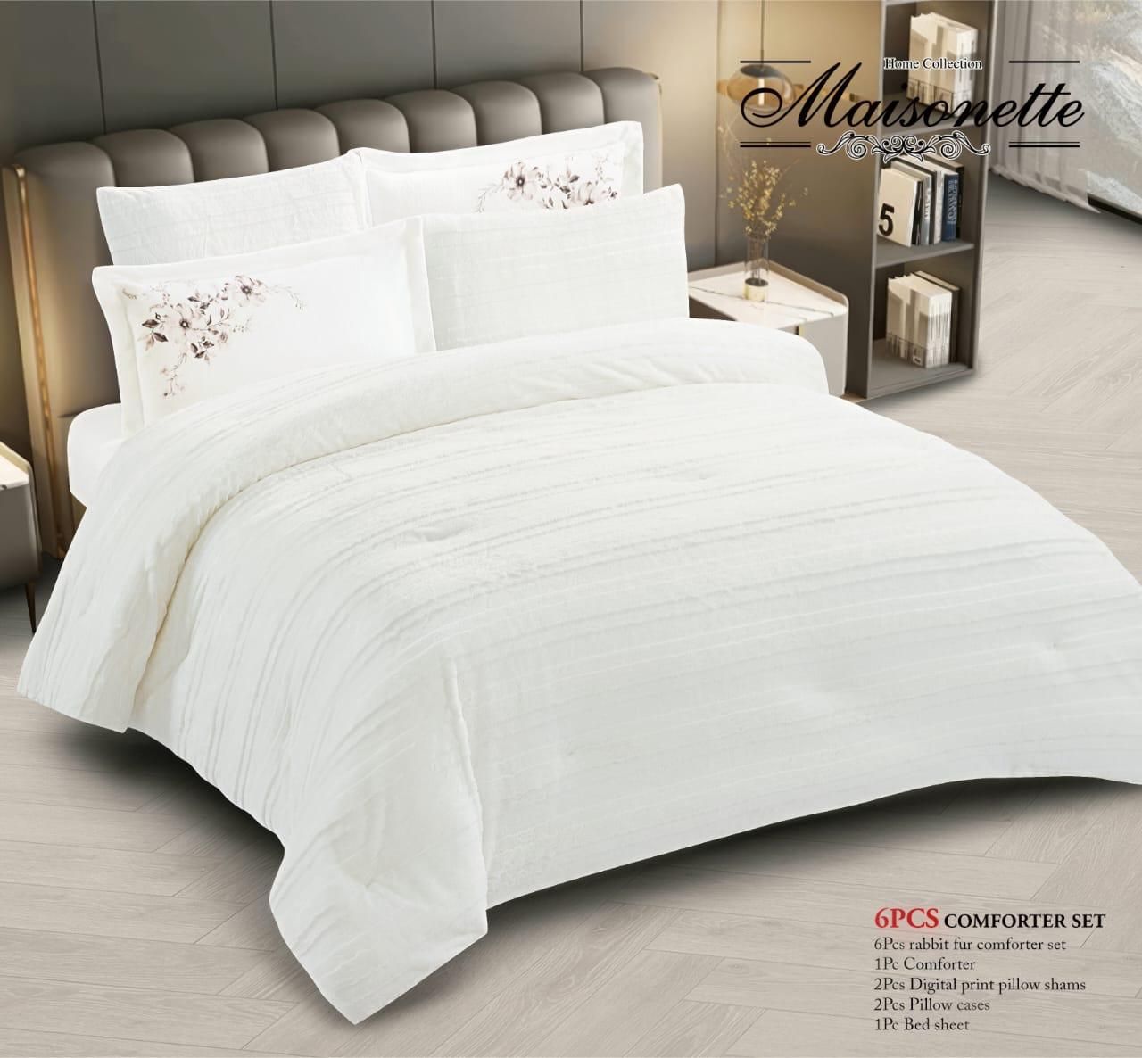 Maisonette 5-Piece Luxury Winter King & Double Coverlet Set – Heavy Quilted with Embroidered Pillowcases