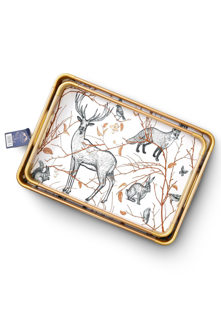 Momaz Wood Serving Tray 2Pcs