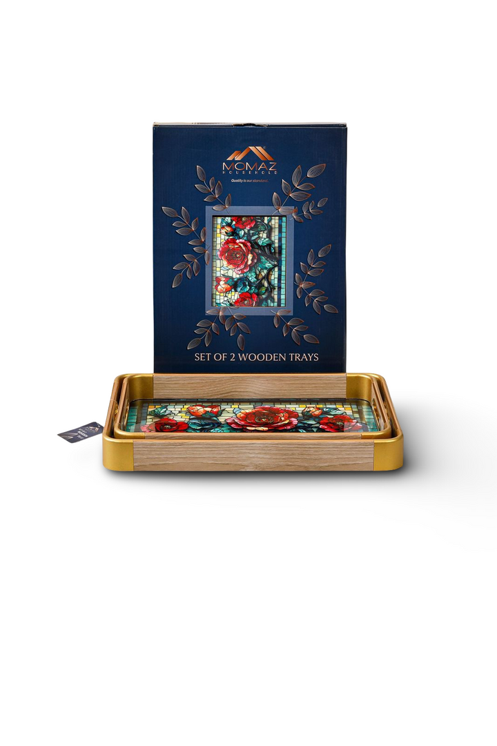 Momaz Wood Serving Tray 2Pcs