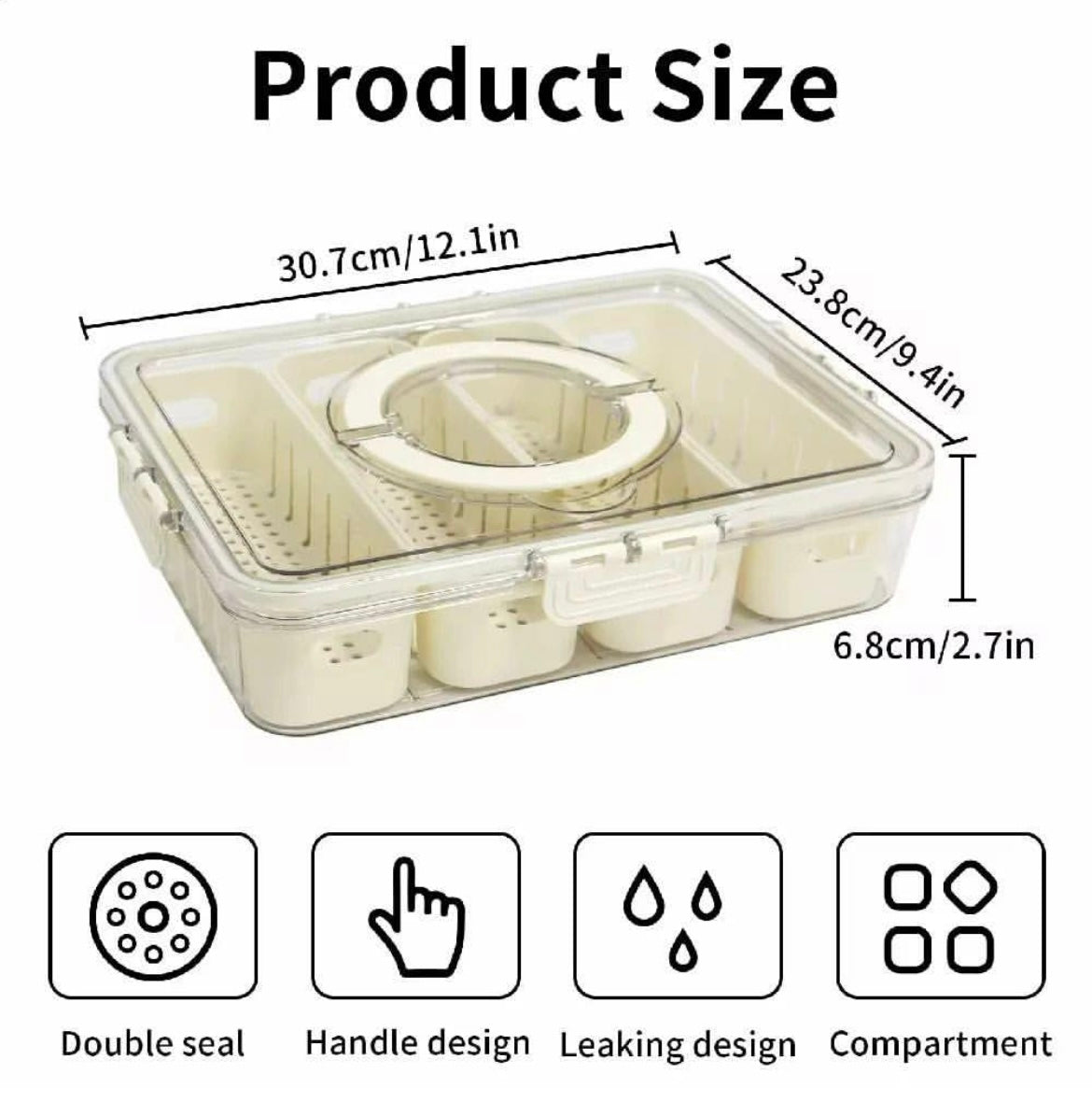 Divided Serving Tray Food Preservation Box