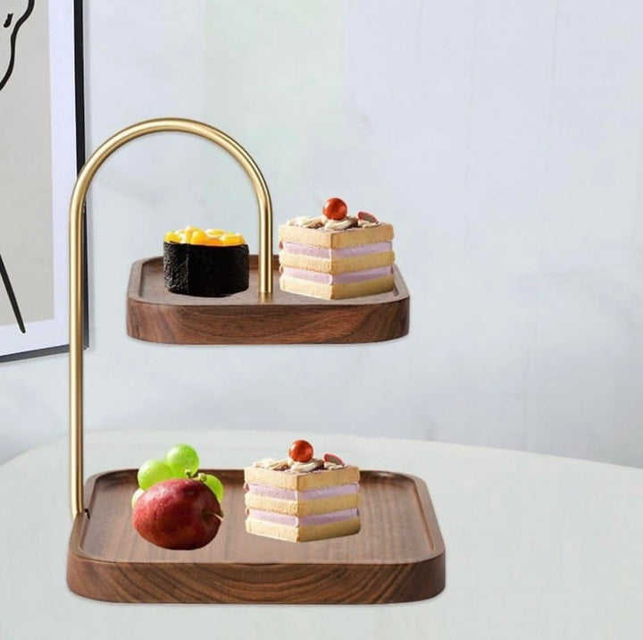 Wooden Square Double Layer