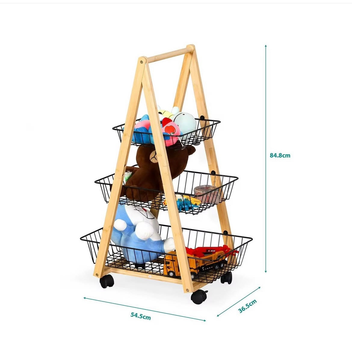 Momaz Three-Tire Metal Storage Rack