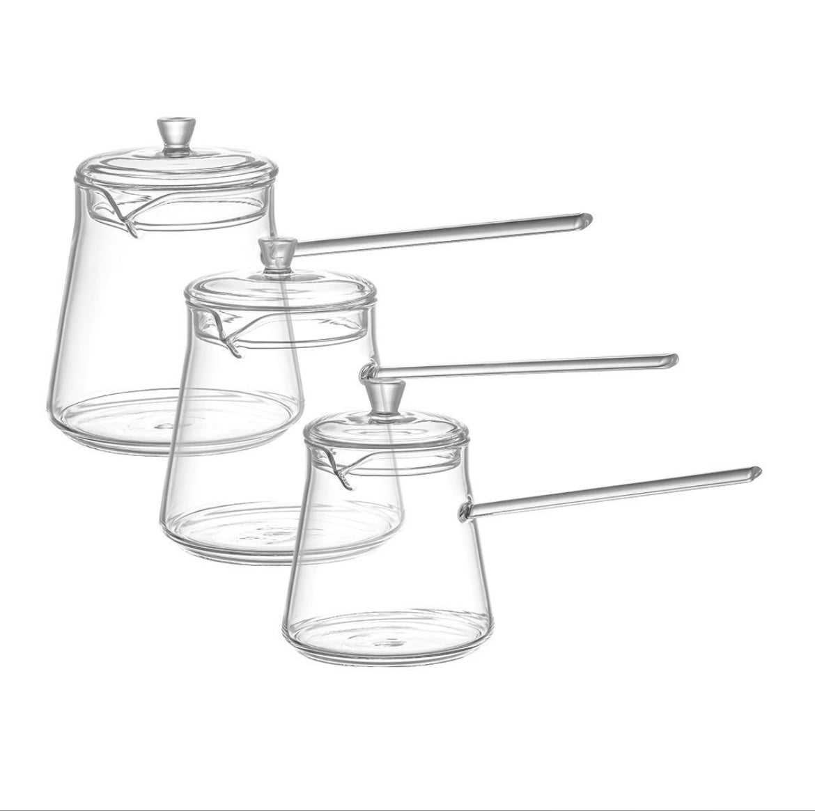 Glass MilkPot – Set of 3 sizes