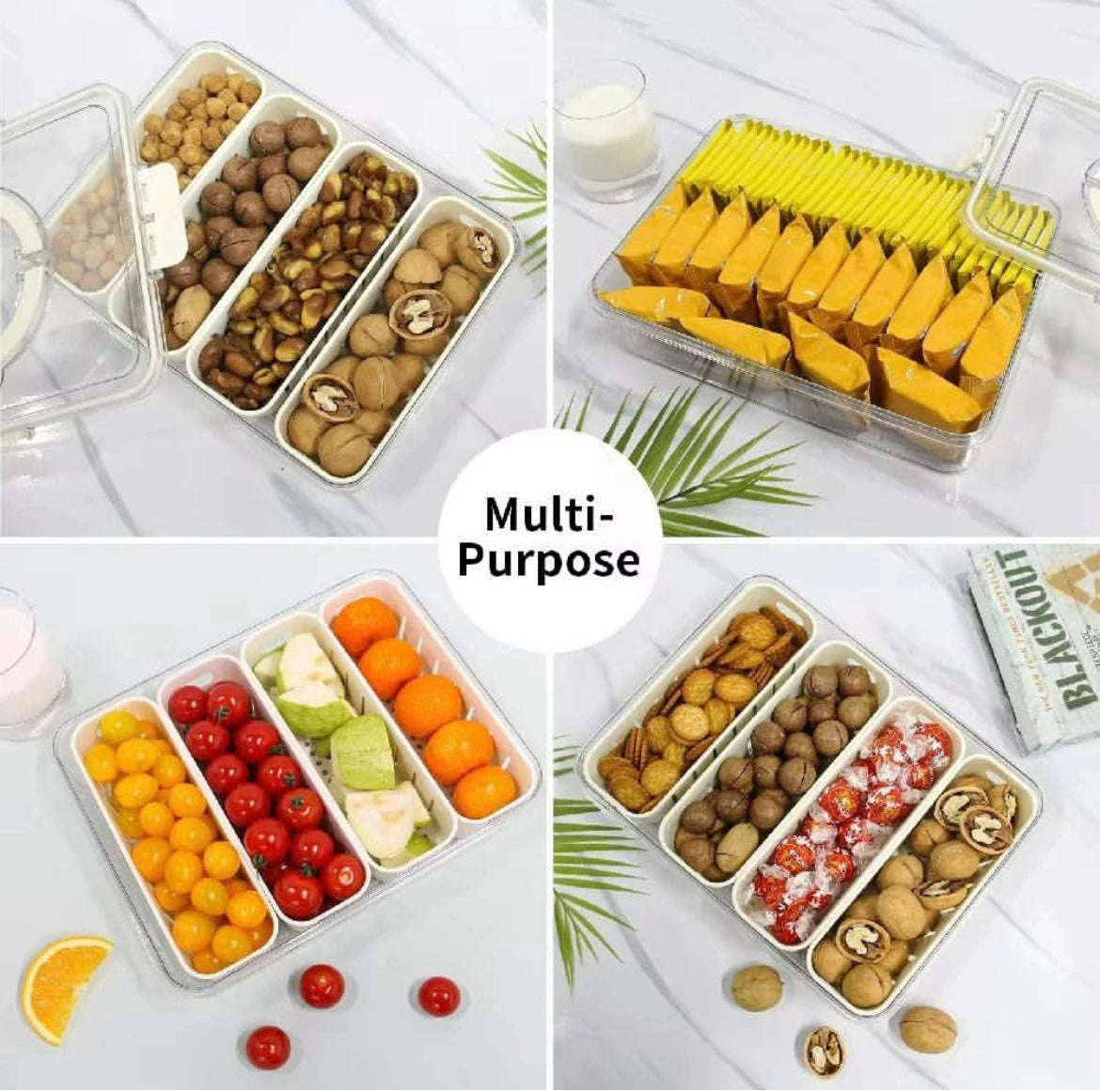 Divided Serving Tray Food Preservation Box