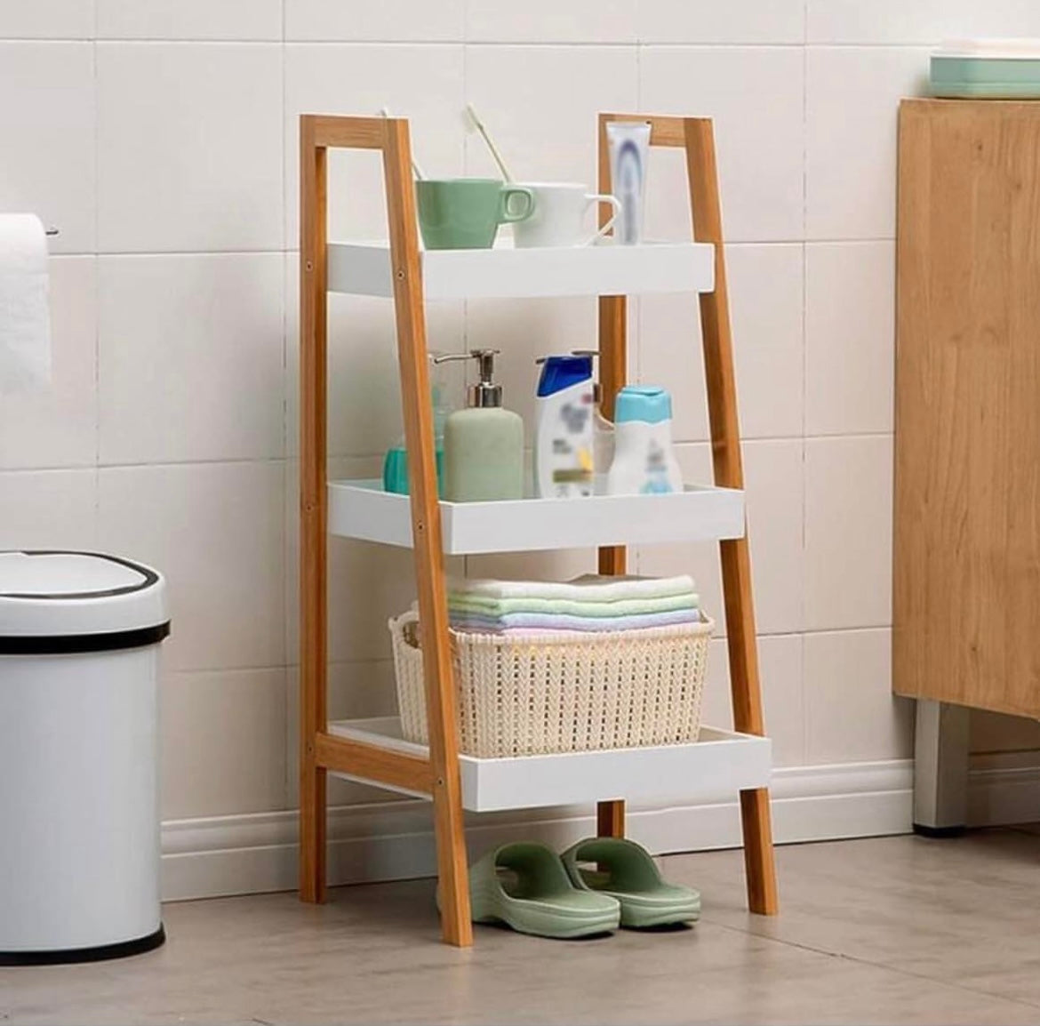 3 Tier Bamboo Storage Organizing Rack