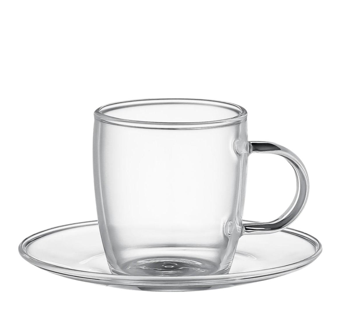 Curve coffee cups 100 ml – set of 4 coffee cups with saucer