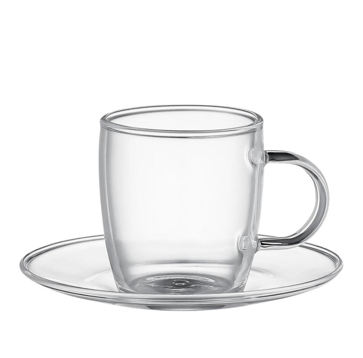 Curve coffee cups 100 ml – set of 4 coffee cups with saucer
