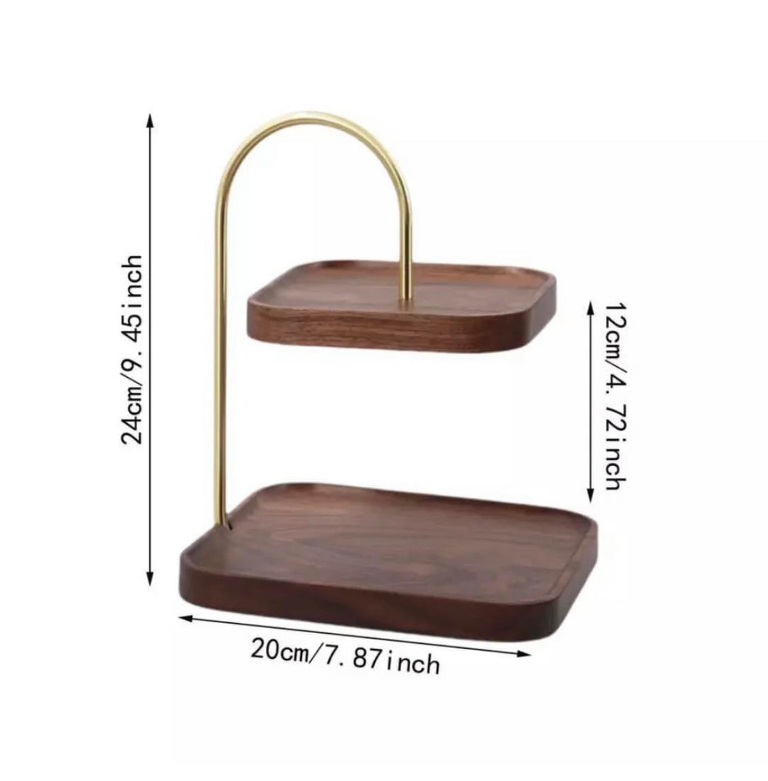 Wooden Square Double Layer