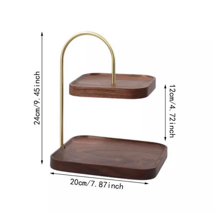 Wooden Square Double Layer