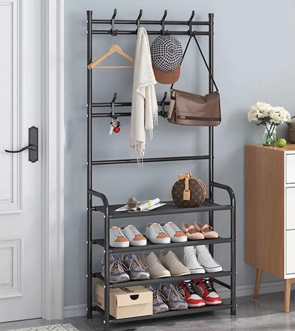 Aluminium Lifestyle 4-Layer Shoe & Hat Rack