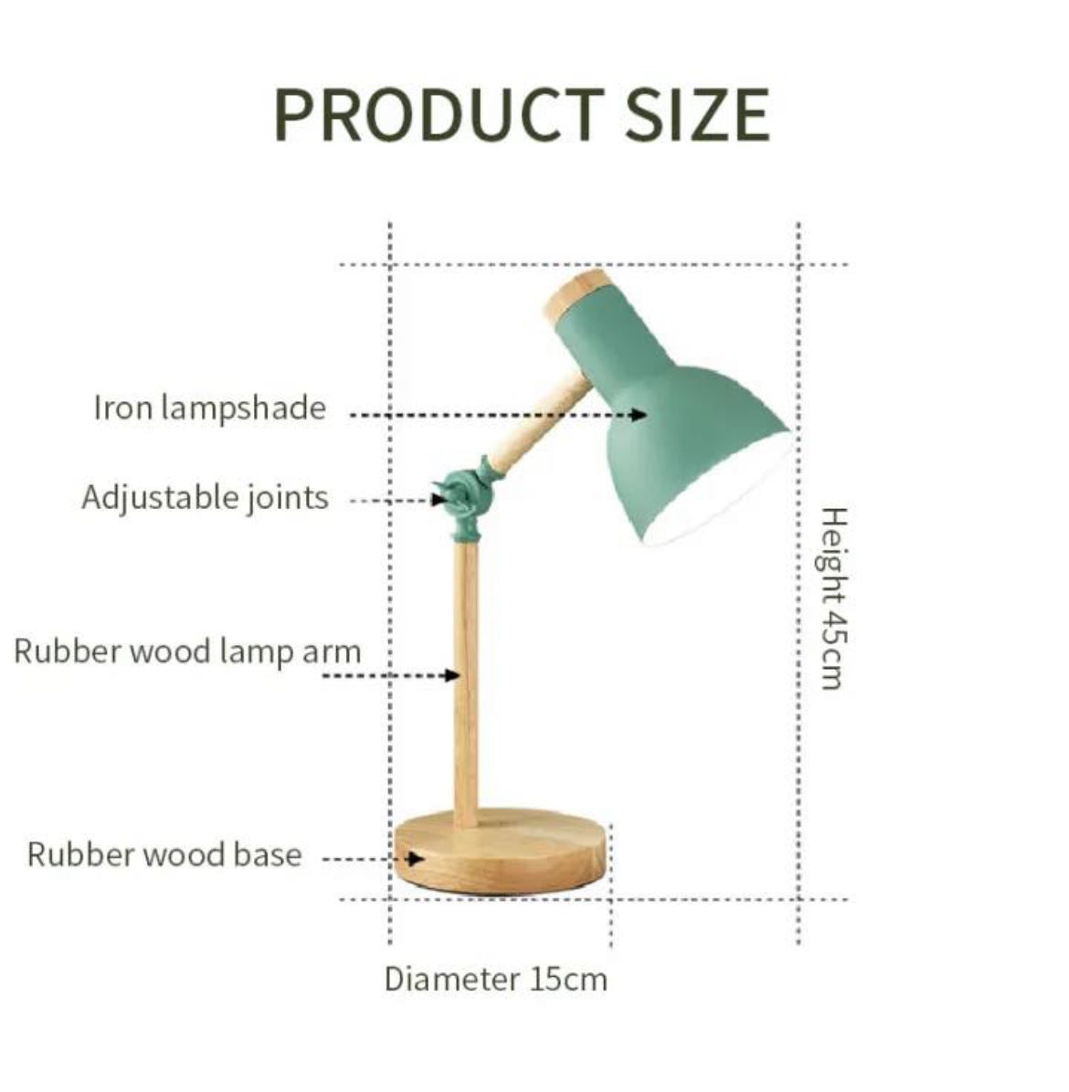 Wooden Base Minimalist Desk Lamp