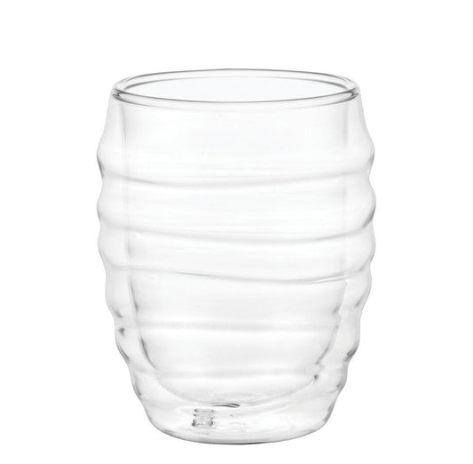 2 pcs. Wavy glass, double-walled