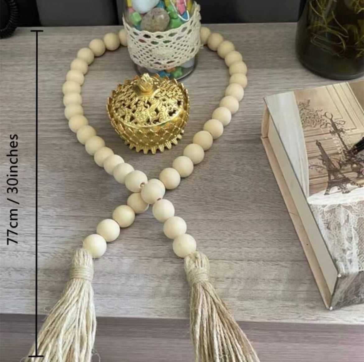 Wooden Bead Tassel