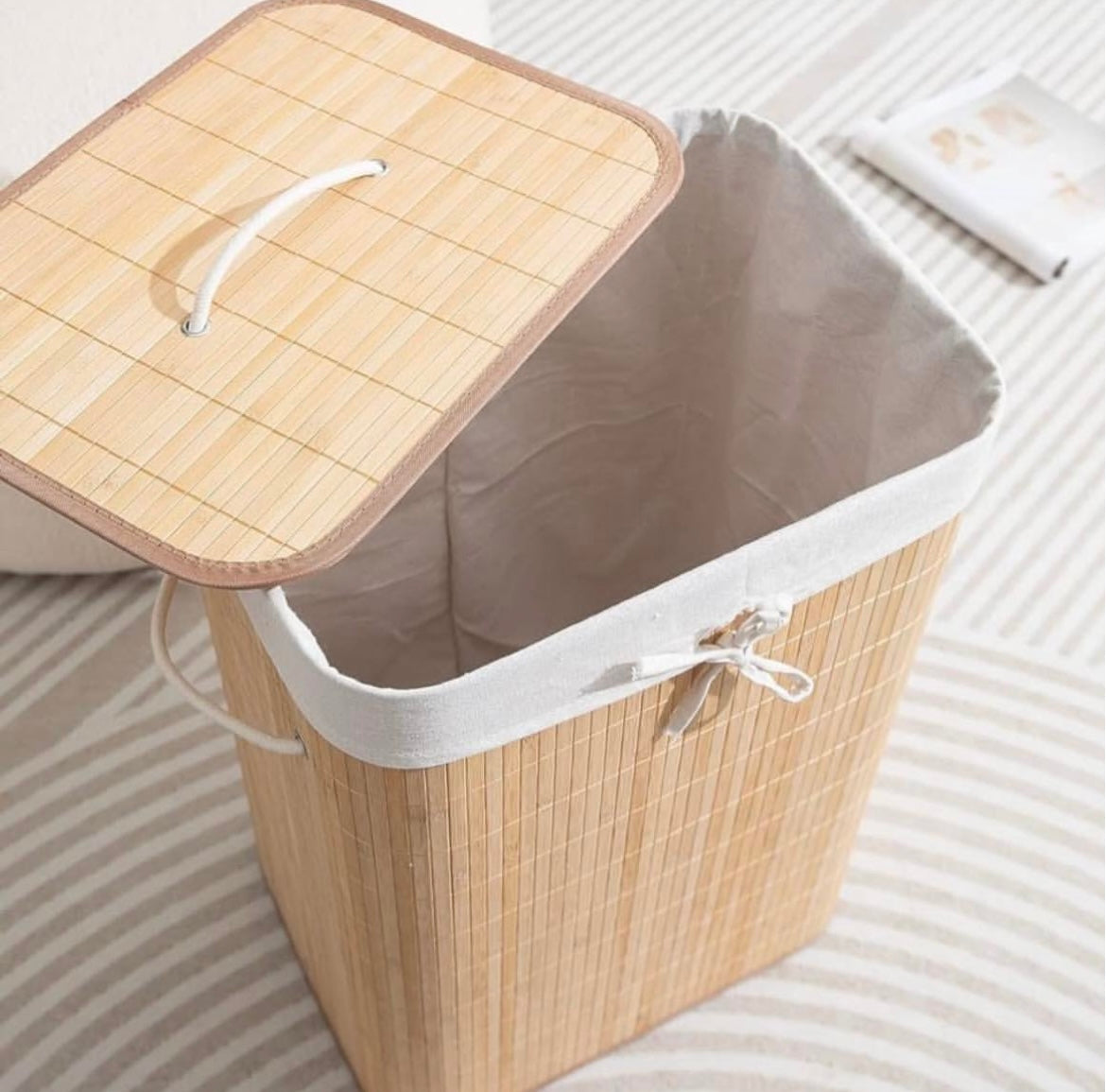Foldable Bamboo Laundry Basket