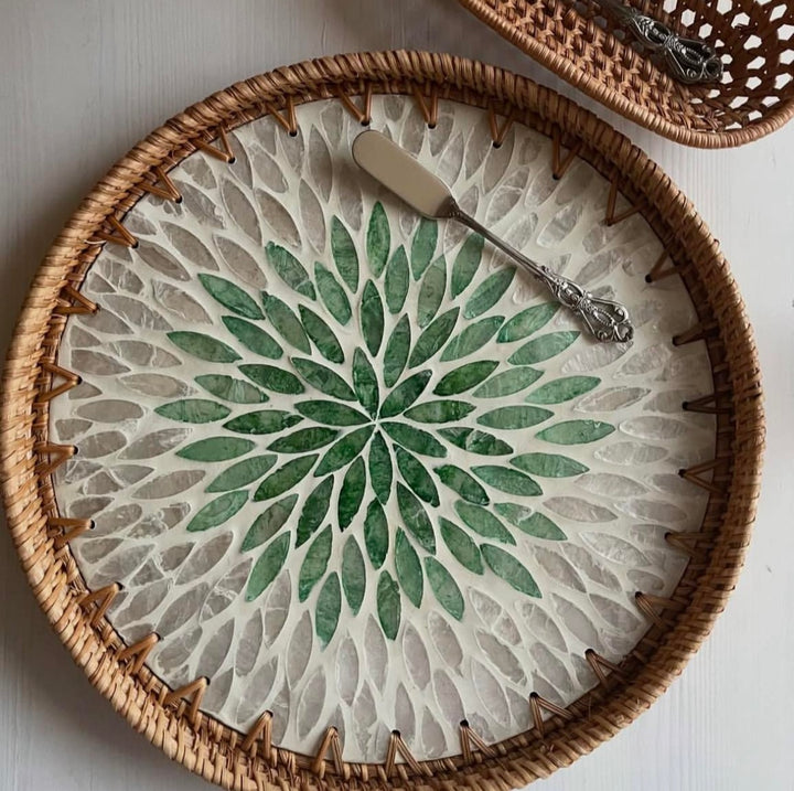 2 Pcs Set Of Rattan Trays For Your Summer Outdoor