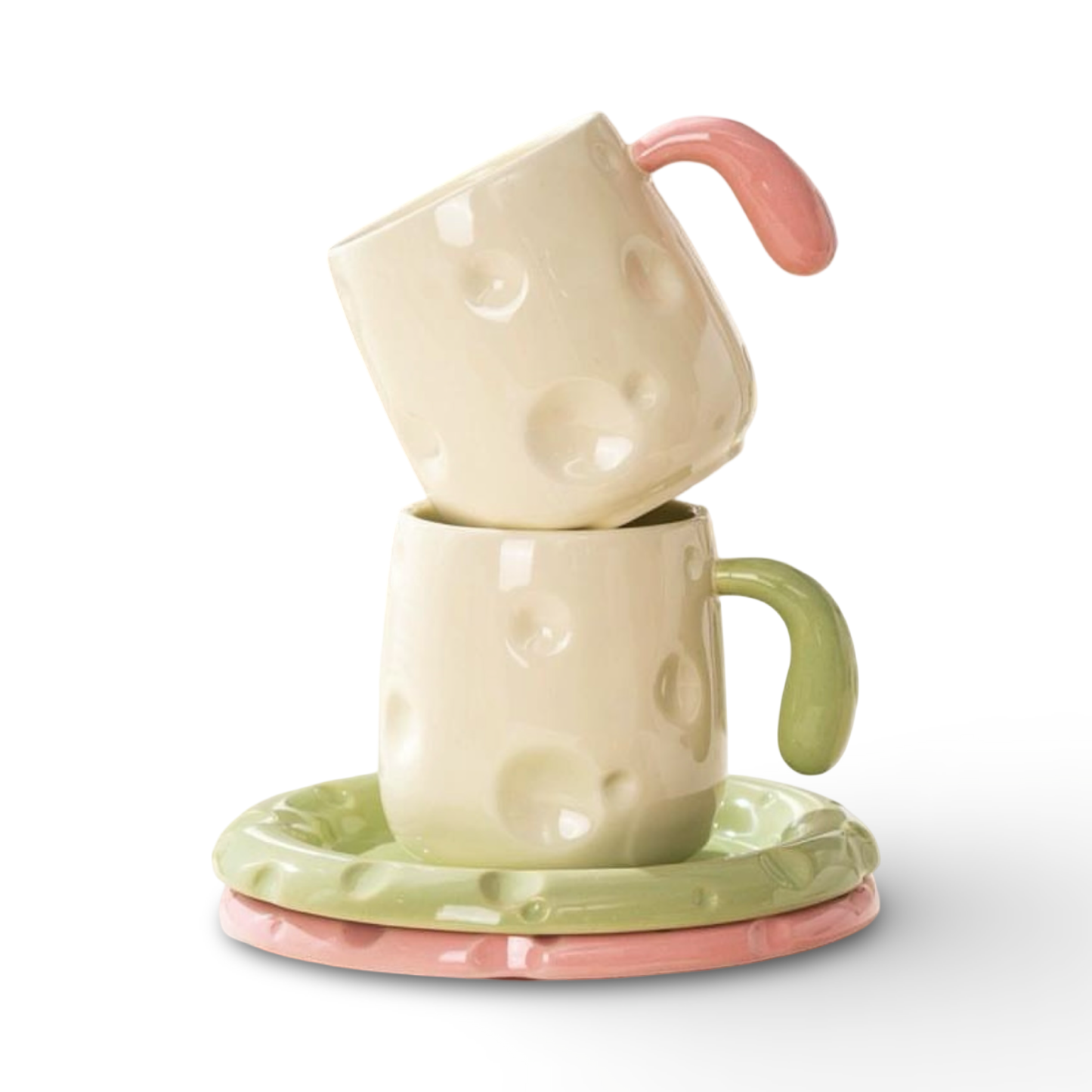 Cute Ceramic Coffee Cup With Saucer