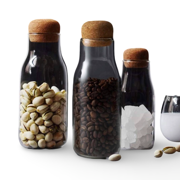 Clear Glass Bottles With Cork Lids