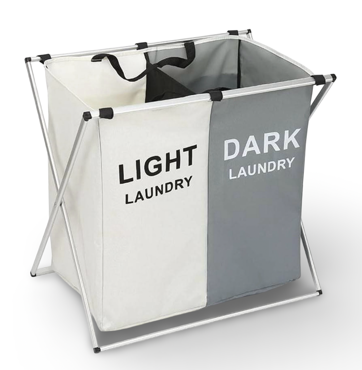 2 Grids Foldable Laundry Basket