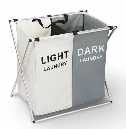 2 Grids Foldable Laundry Basket