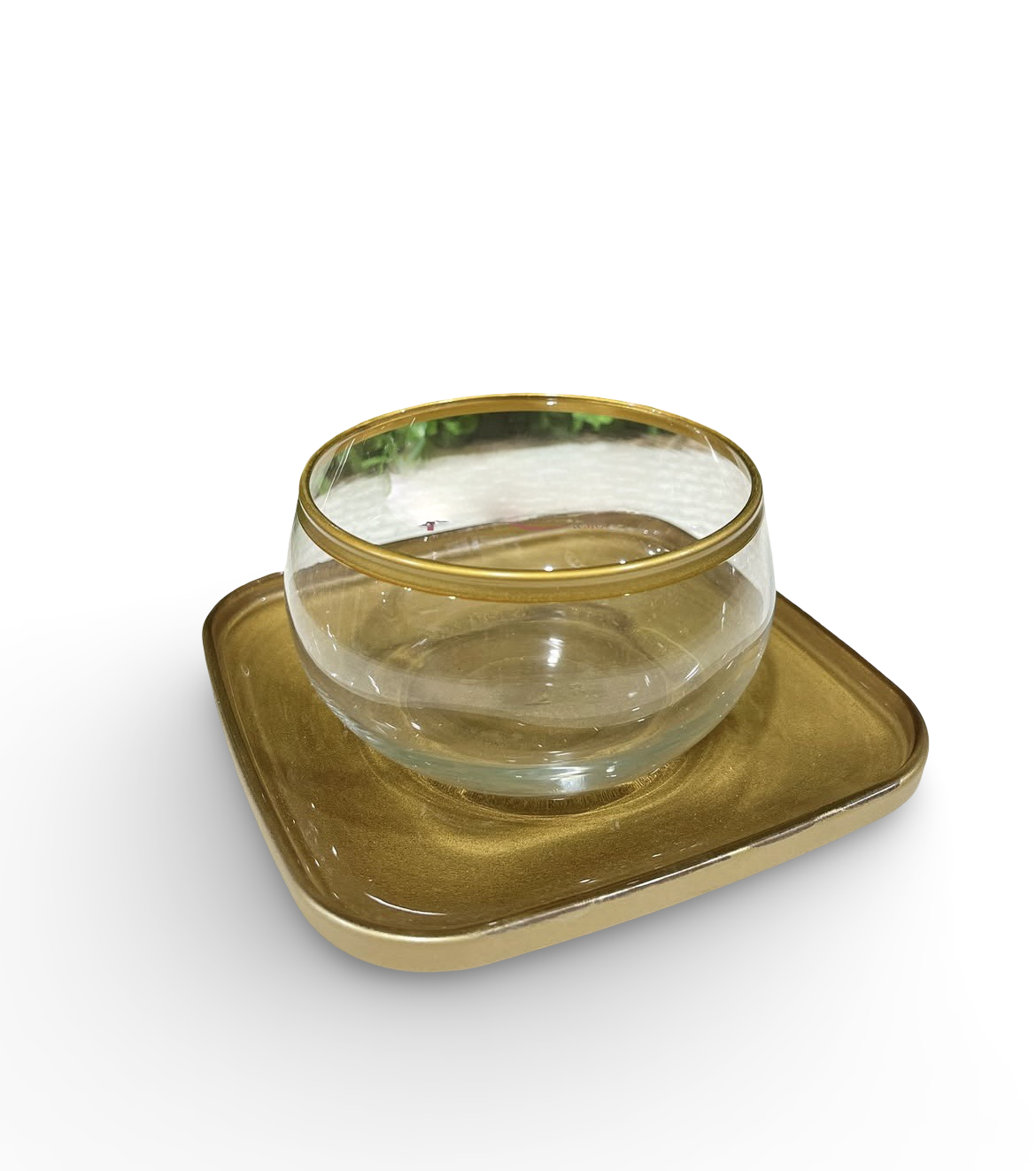Glass Bowl With Saucer 6Pcs
