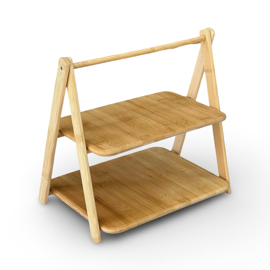 Two-Bamboo Serving Rack