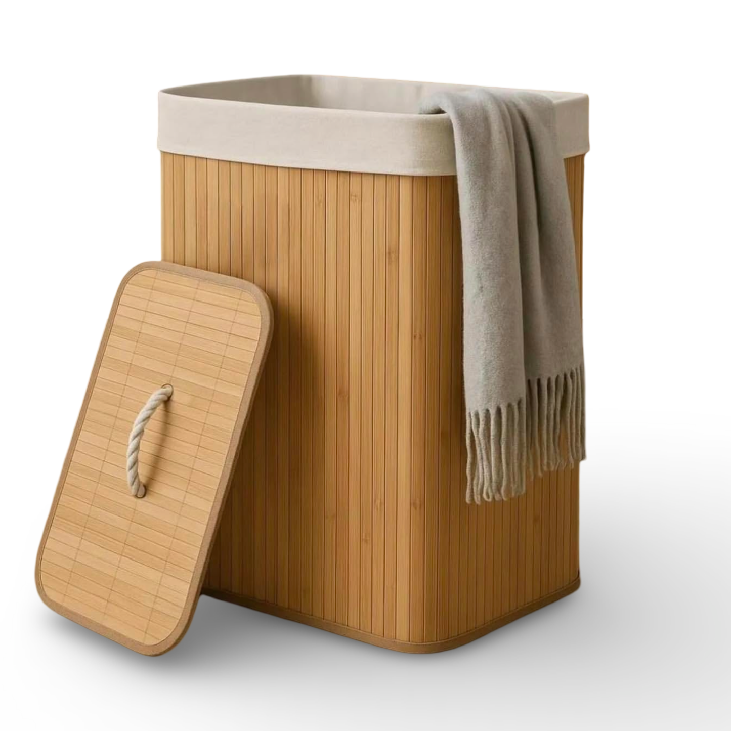 Foldable Bamboo Laundry Basket